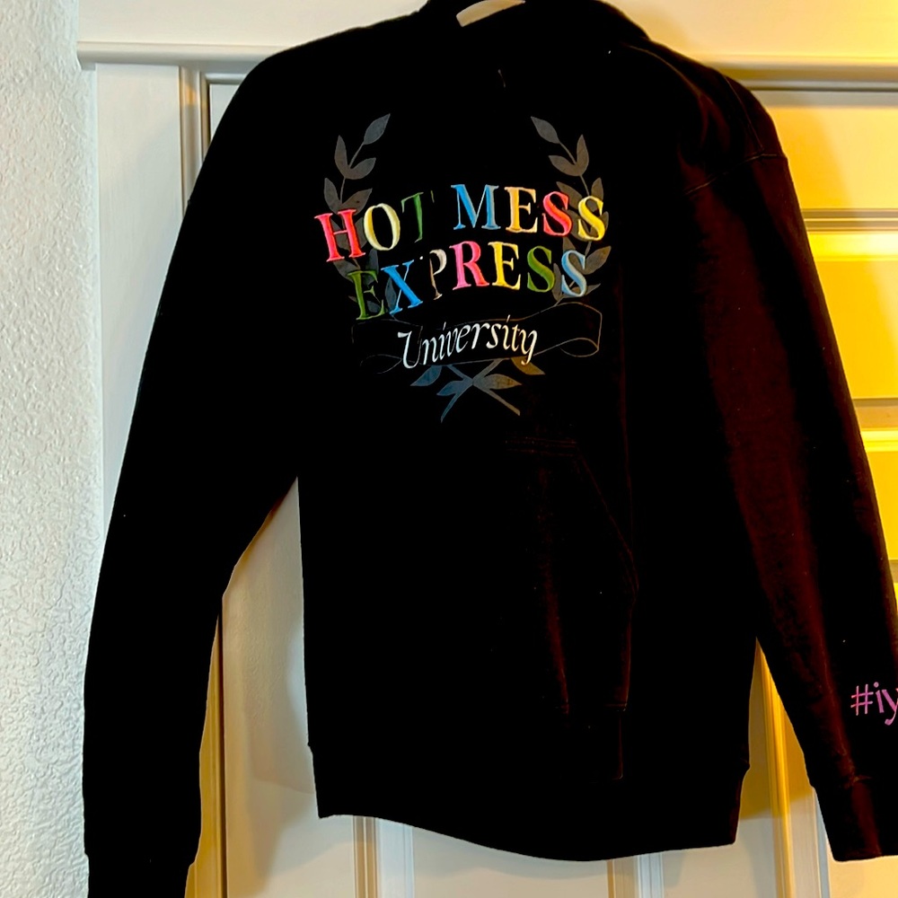 Krista Horton and slyfox threads hot mess express university hooded sweatshirt